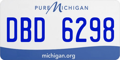 MI license plate DBD6298