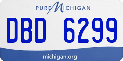 MI license plate DBD6299