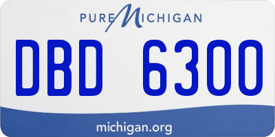 MI license plate DBD6300