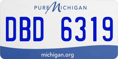 MI license plate DBD6319
