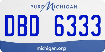 MI license plate DBD6333