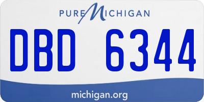 MI license plate DBD6344