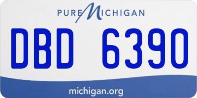 MI license plate DBD6390
