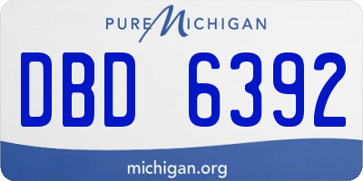 MI license plate DBD6392