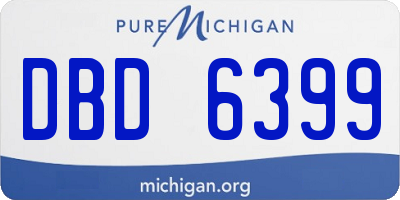 MI license plate DBD6399