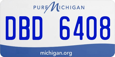 MI license plate DBD6408