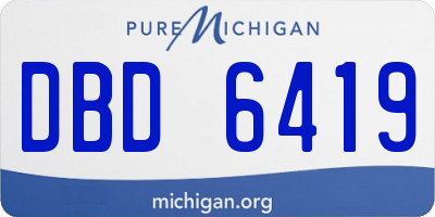 MI license plate DBD6419