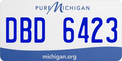 MI license plate DBD6423