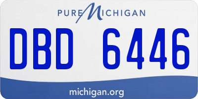 MI license plate DBD6446