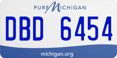 MI license plate DBD6454