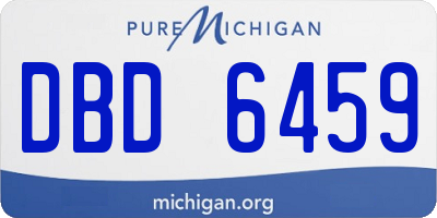 MI license plate DBD6459
