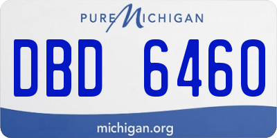 MI license plate DBD6460