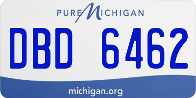 MI license plate DBD6462