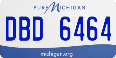 MI license plate DBD6464