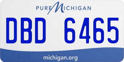 MI license plate DBD6465