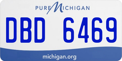 MI license plate DBD6469