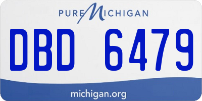 MI license plate DBD6479