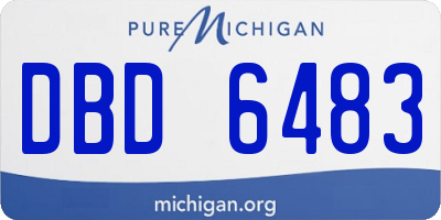MI license plate DBD6483