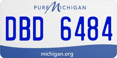 MI license plate DBD6484
