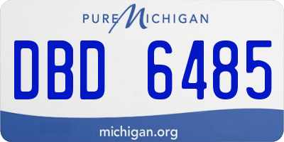 MI license plate DBD6485