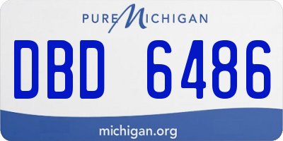 MI license plate DBD6486