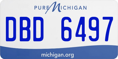 MI license plate DBD6497