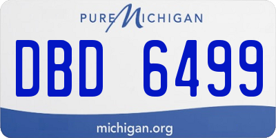 MI license plate DBD6499