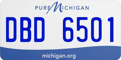 MI license plate DBD6501