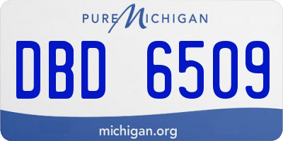 MI license plate DBD6509