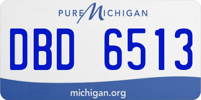 MI license plate DBD6513