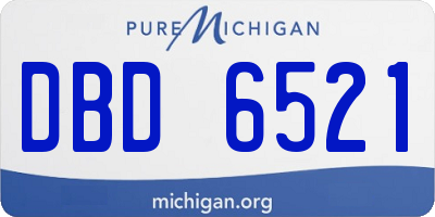 MI license plate DBD6521