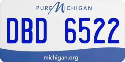 MI license plate DBD6522