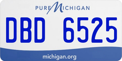 MI license plate DBD6525