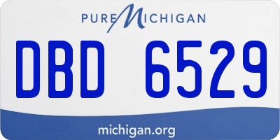 MI license plate DBD6529