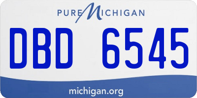 MI license plate DBD6545