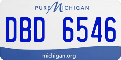 MI license plate DBD6546