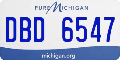 MI license plate DBD6547