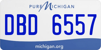 MI license plate DBD6557
