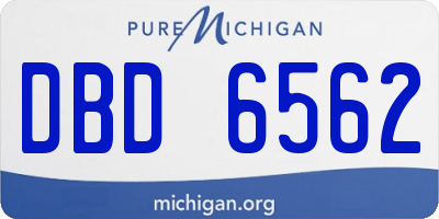 MI license plate DBD6562