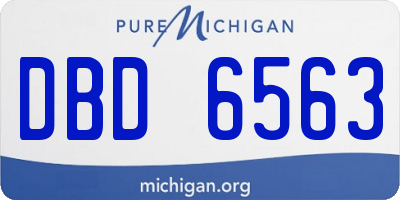 MI license plate DBD6563
