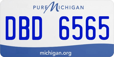 MI license plate DBD6565