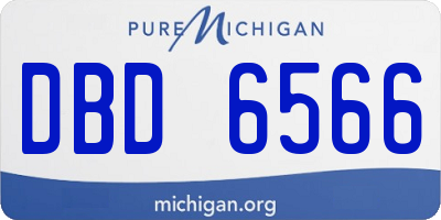 MI license plate DBD6566