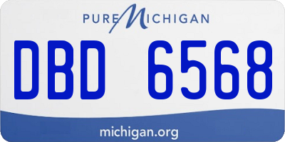 MI license plate DBD6568