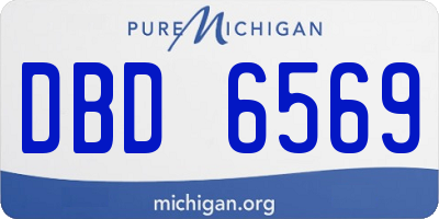 MI license plate DBD6569