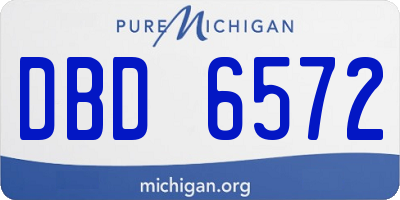 MI license plate DBD6572