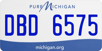 MI license plate DBD6575