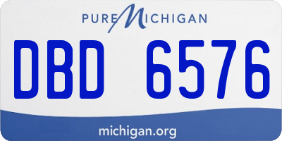 MI license plate DBD6576