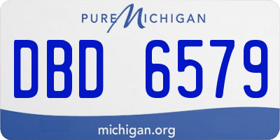 MI license plate DBD6579