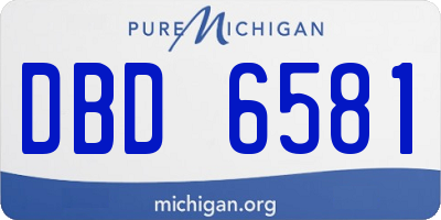 MI license plate DBD6581