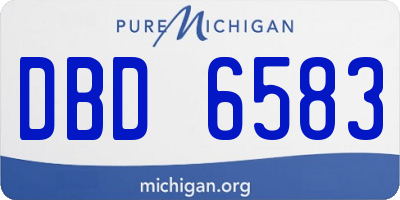 MI license plate DBD6583